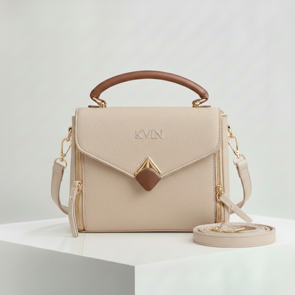 KVIN Mini Satchel in Vanilla Cream Beige