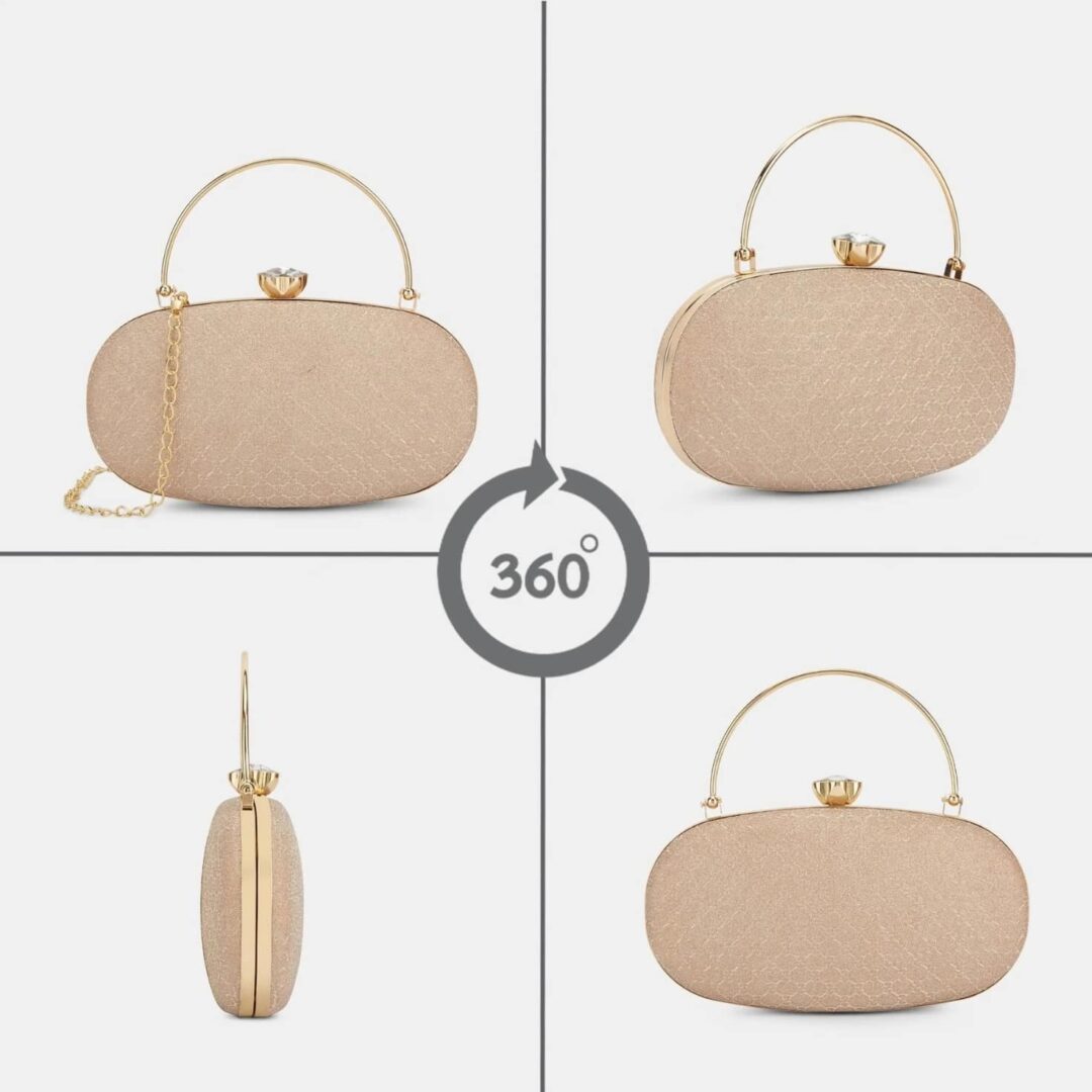 KVIN ALMA Premium Women’s Oval Evening Box Clutch - Image 2