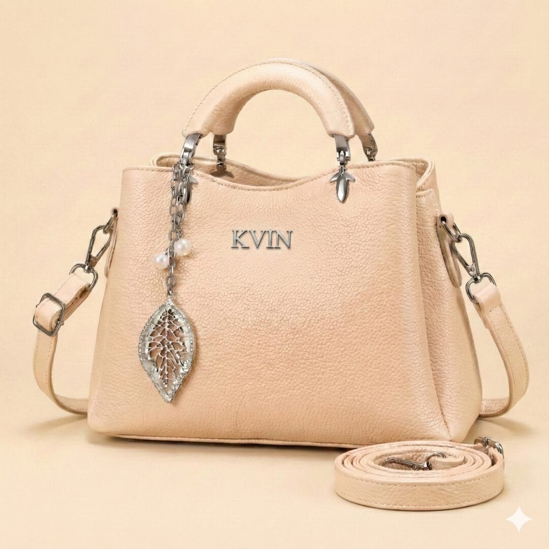 EIRA Elegant Cream Pebbled Satchel bag