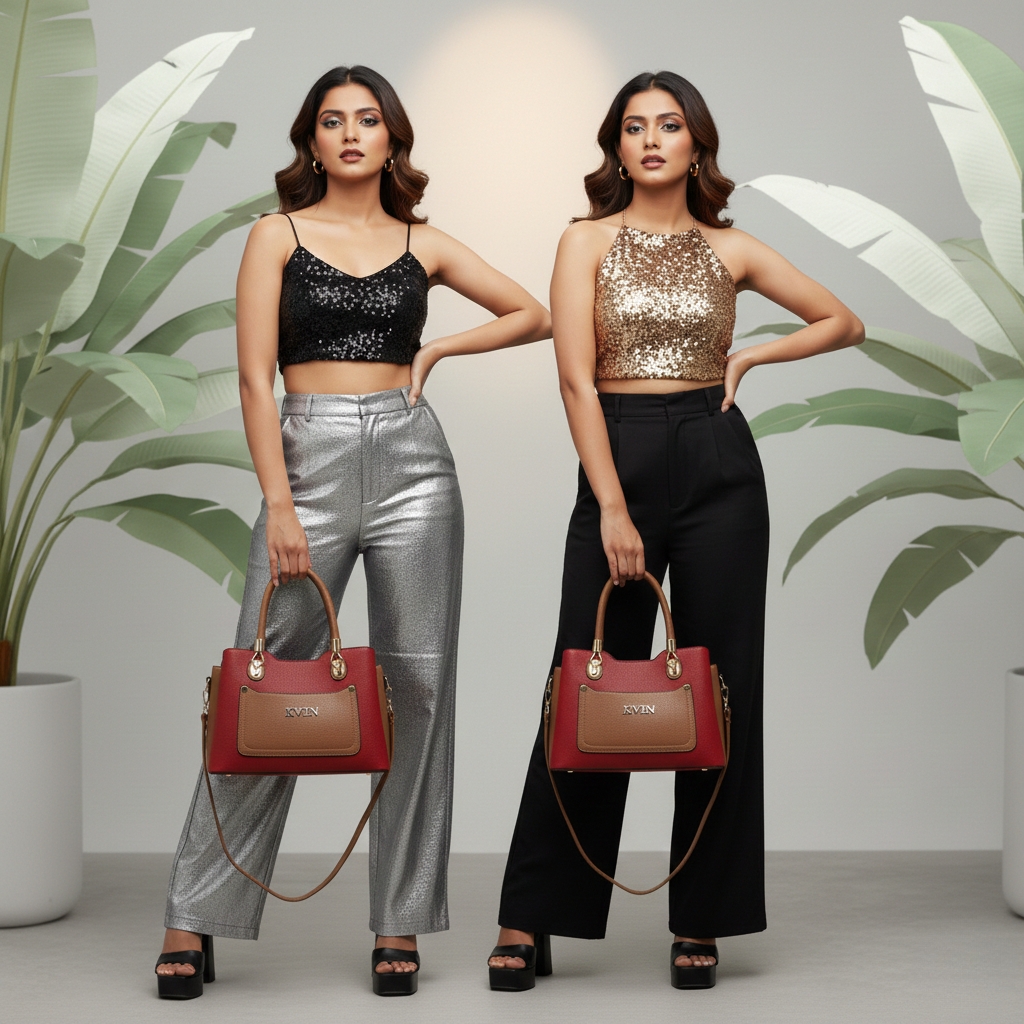 KVIN AXEL Women’s Luxury Maroon Handbag - Image 3