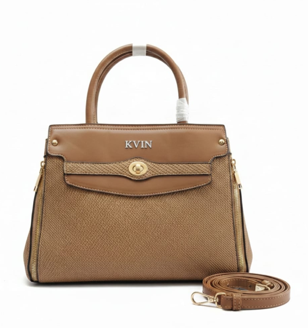 KVIN VEDA Women’s Tan Brown Fashion Satchel & Crossbody Bag